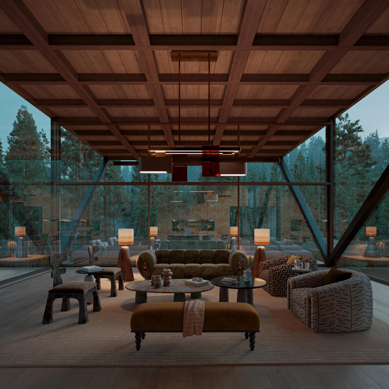 Forest house livingroom